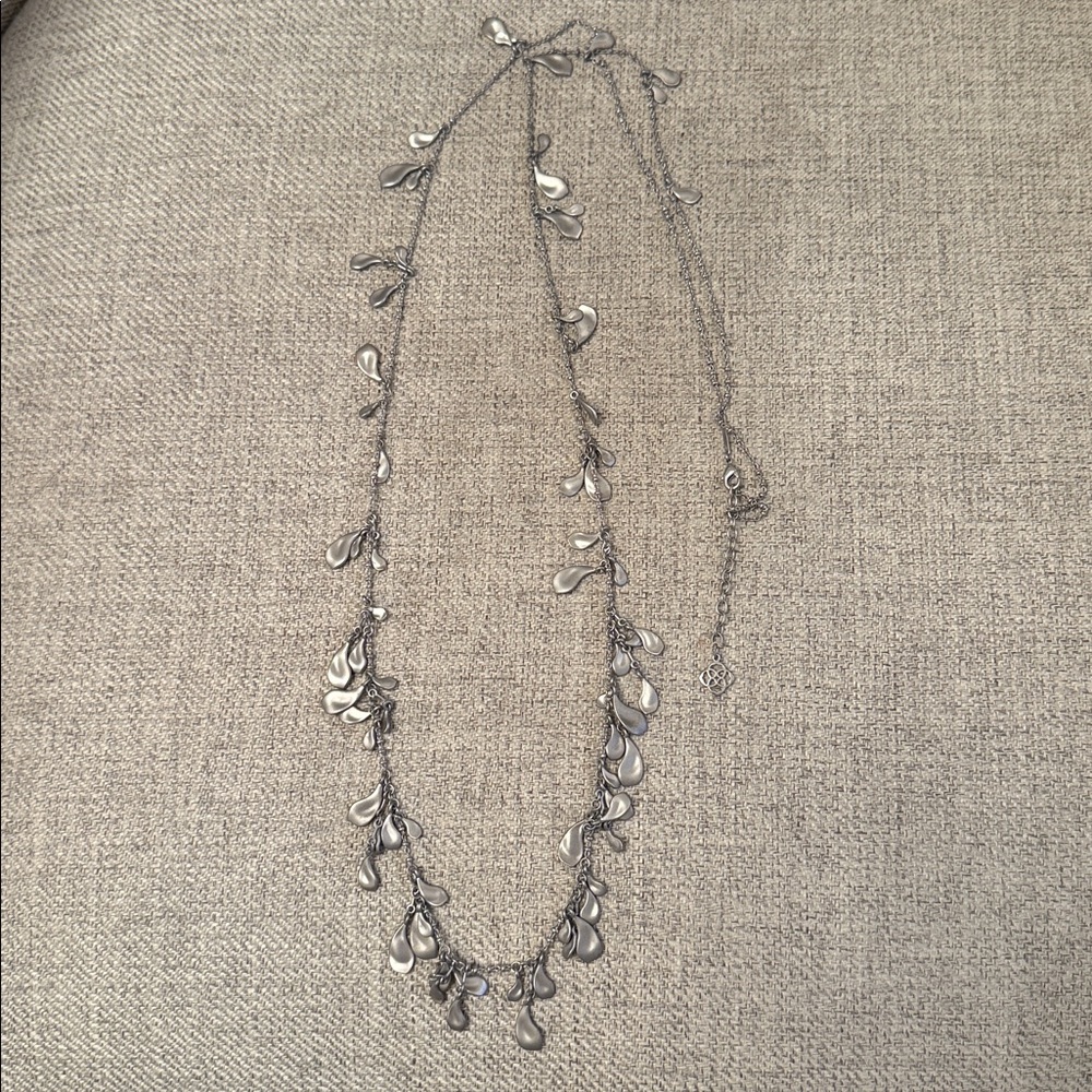 Kendra Scott Bella Long Necklace In Silver